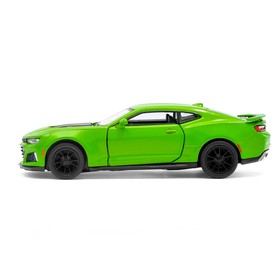 

Машина металлическая Chevrolet Camaro ZL1, 1:38, открываются двери, инерция, цвет зелёный