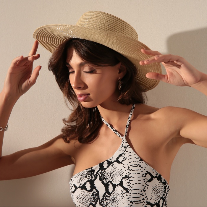 Шляпа женская MINAKU Summer цвет бежевый, р-р 56-58 шляпа женская minaku цвет бежевый р р 58