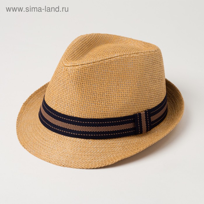 цена Шляпа мужская MINAKU Пляж, размер 58, цвет коричневый