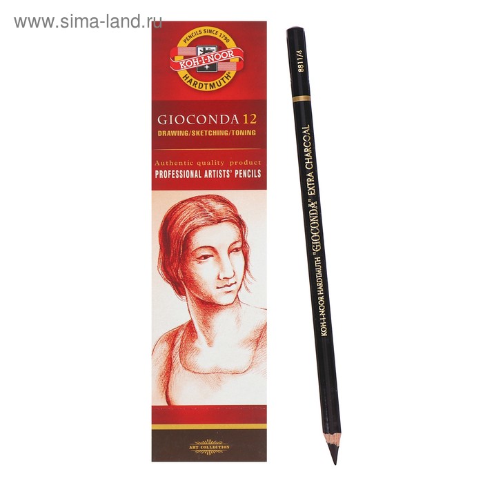 

Уголь в карандаше Koh-I-Noor GIOCONDA 8811/4, картонная упаковка