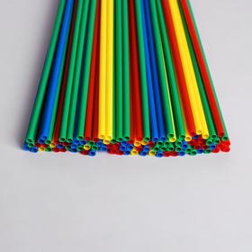 Трубочка для шаров, флагштоков и сахарной ваты, d=5 мм, набор 100 шт., цвета МИКС от Сима-ленд