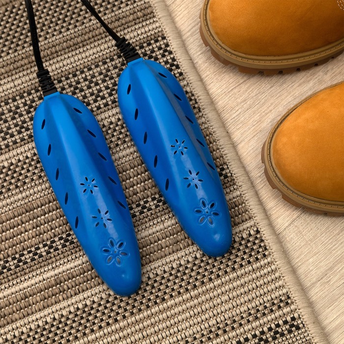 фото Сушилка для обуви luazon lso-13, 17 см, 12 вт, индикатор, синяя luazon home