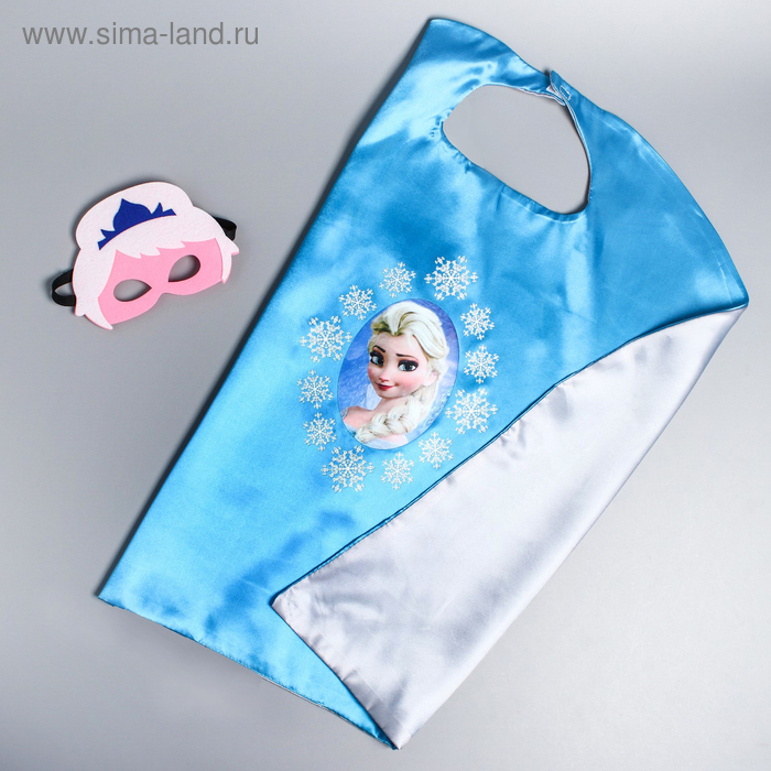 Карнавальный плащ «Почувствуй себя принцессой!», маска, длина 65 см, Холодное сердце