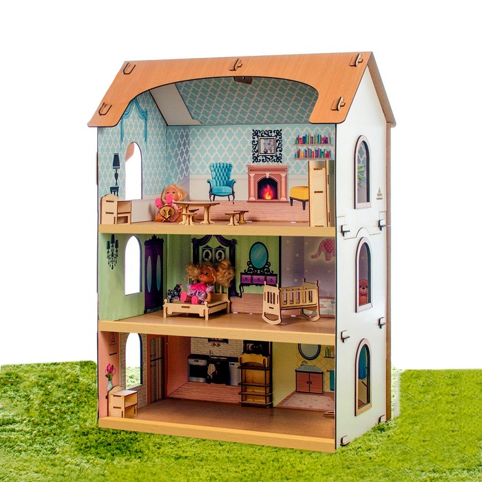 Конструктор «Кукольный домик София» без мебели и кукол полесье кукольный домик софия с набором мебели и автомобилем 78018 розовый