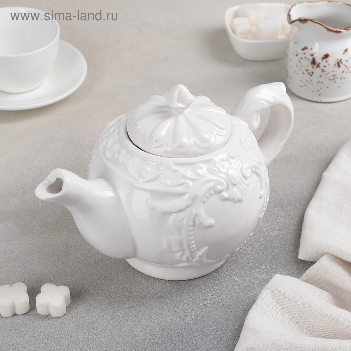 Чайник керамический заварочный «Винтаж», 900 мл, цвет белый заварочный чайник винтаж 600 мл