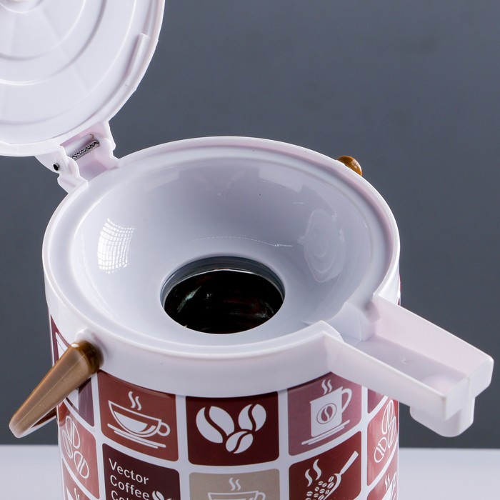 Термос-кофейник 1,9 л с помпой "Рисунки", цвета МИКС