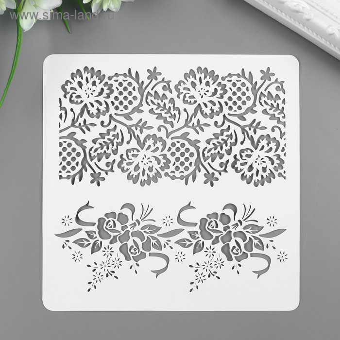 

Трафарет пластик "Узорчики" 15х15 см