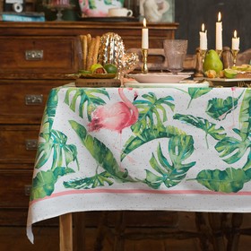 Скатерть 'Доляна' Tropical kitchen 110х144 см, 100% хлопок, 164 г/м2 Ош