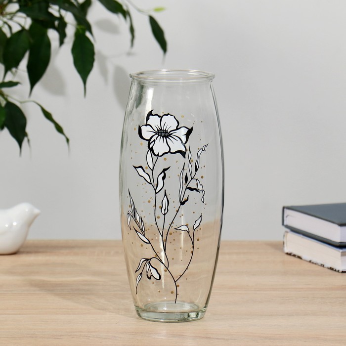 Стеклянные вазы  Сима-Ленд Ваза Цветок на проз.стекле, d-7см 10х23 см