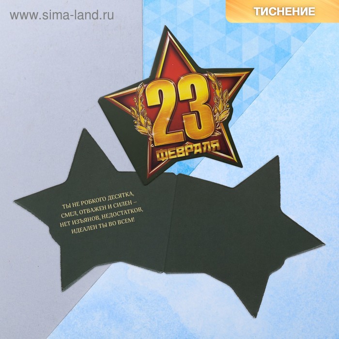 

Открытка поздравительная «23 Февраля», 9 х 8,5 см