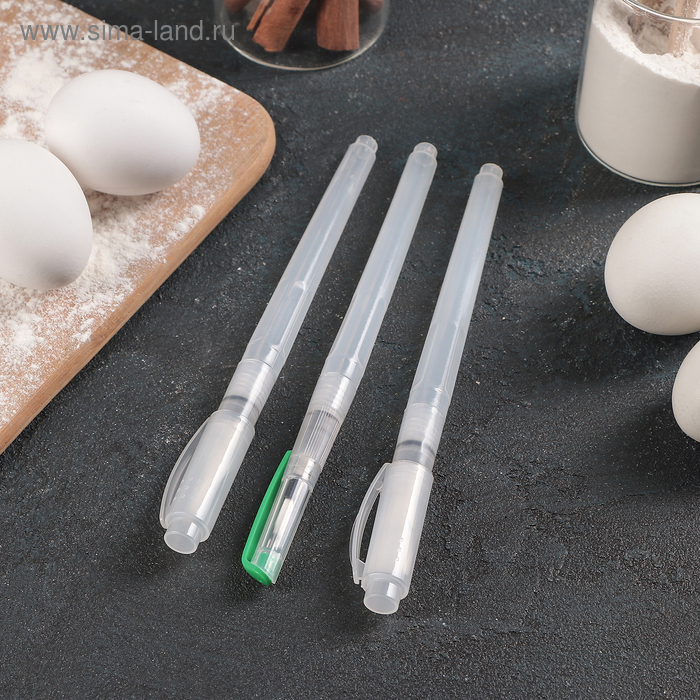 Набор кондитерских кисточек для декорирования Клякса 3 шт 182₽