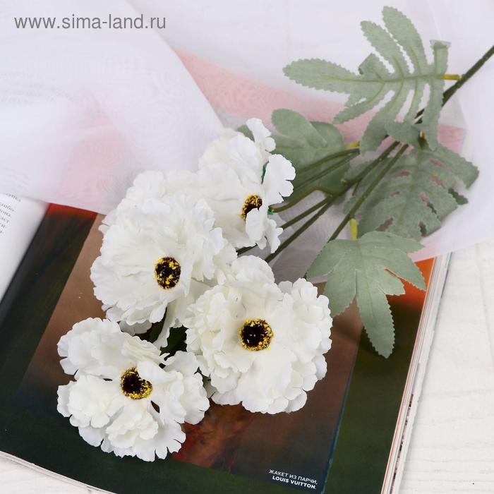 Цветы искусственные Космея махровая 8х58 см, белый цветы искусственные космея махровая 8х58 см белый