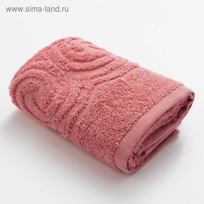 фото Полотенце махровое lovelife «border» 30х60, цвет пыльный розовый