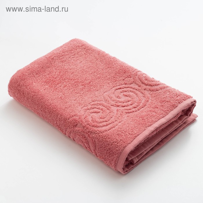 фото Полотенце махровое lovelife «border» 70х130, цвет пыльный розовый