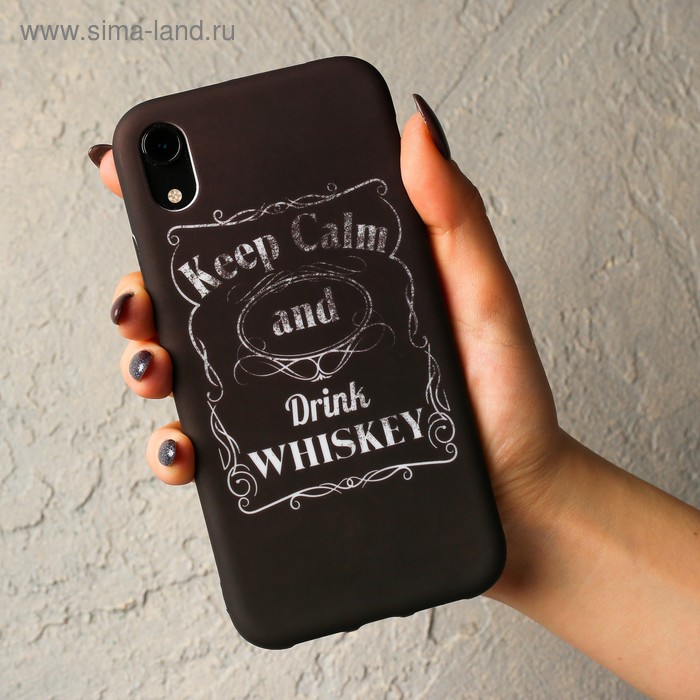 

Чехол для телефона iPhone XR Keep Calm and Drink Whiskey, 15 х 7,5 см