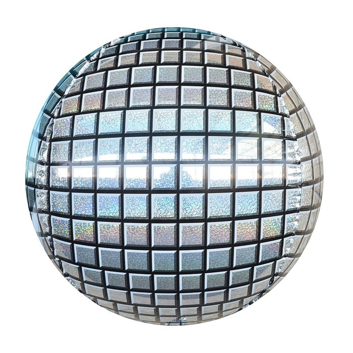 Шар фольгированный 24 3D-сфера, голография, цвет серебряный шар фольгированный 50 сфера золото
