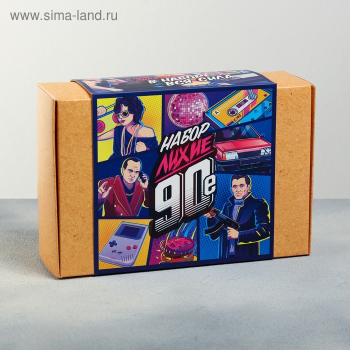 

Набор «Лихие 90-е»: ручка, пистолет, карты, часы электронны