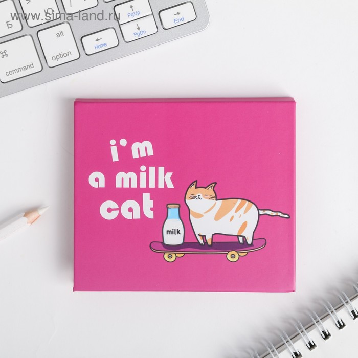 фото Набор стикеров "i'm a milk cat", 7 блоков бумаг по 30 листов artfox