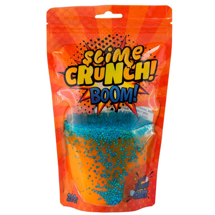 Слайм Crunch-slime BOOM, с ароматом апельсина, 200 г слайм лизун crunch slime boom с ароматом апельсина 200 г волшебный мир s130 26