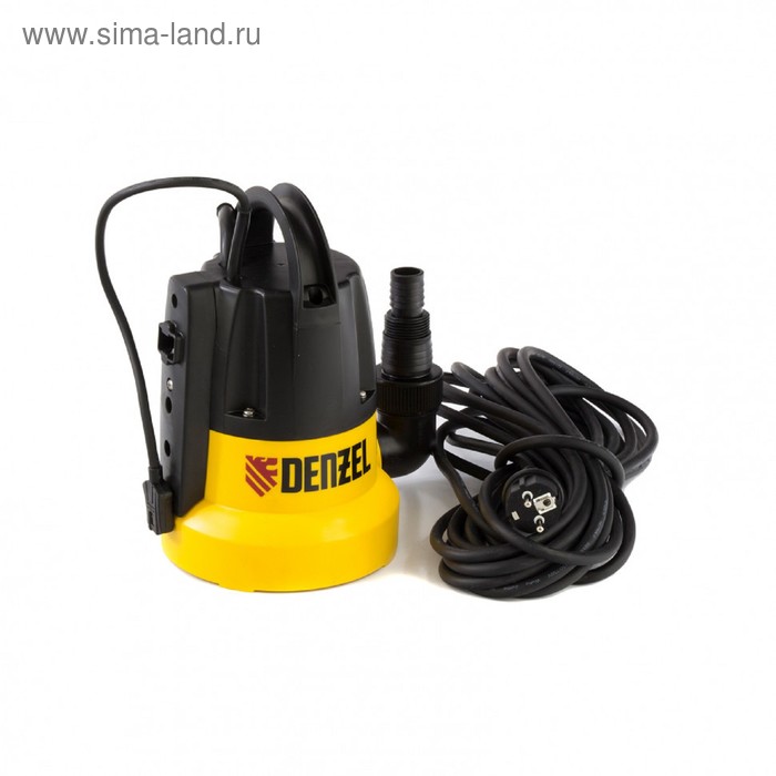 Насос дренажный для чистой воды Denzel DP500E, 500 Вт, подъем 7 м, 7000 л/ч, кабель 10м