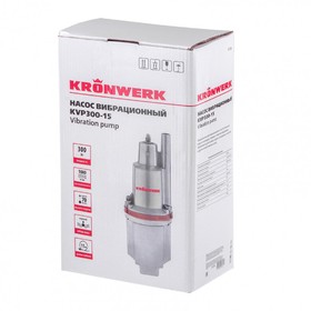 

Насос вибрационный Kronwerk KVP300-15, 1080 л/ч, подъем 70 м, кабель 15 метров