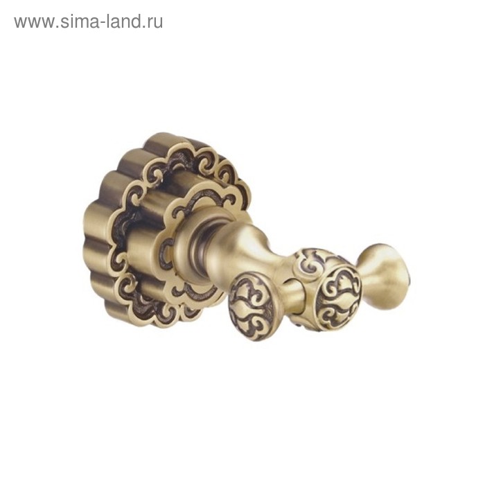 Крючок Bronze de Luxe K25205, двойной, подвесной, бронза kryuchok bronze de luxe k25205