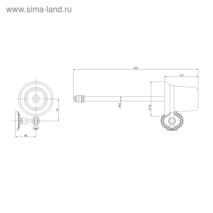 

Держатель для ершика Bronze de Luxe S25010, подвесной, бронза