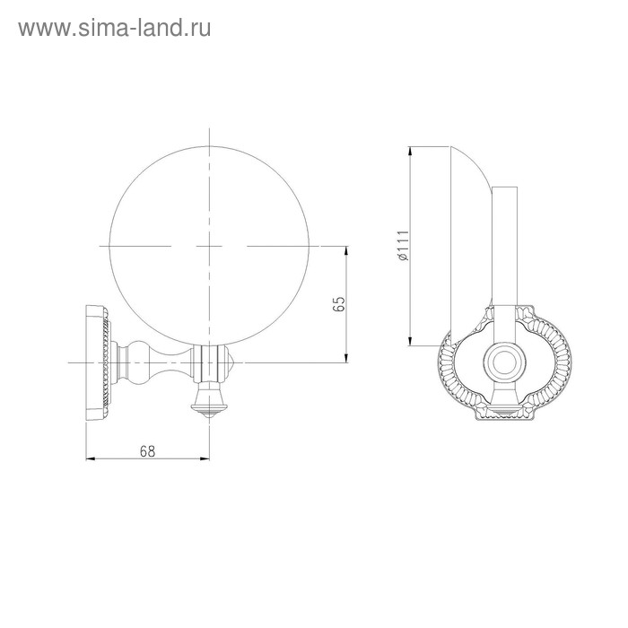 

Держатель для мыльницы Bronze de Luxe S25202, подвесной, бронза