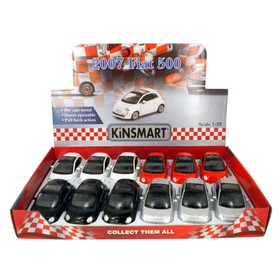 

Машина металлическая Fiat 500, 1:28, открываются двери, инерция, цвет чёрный