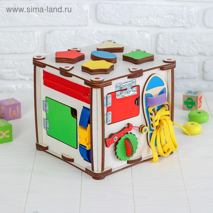 Бизикуб «Развивающий куб» с электрикой 25 × 25 см