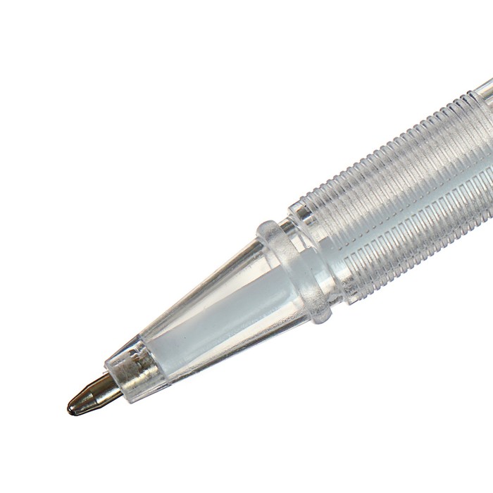 Ручка шариковая 0,5мм на подставке Стоп с липучкой и шнуром стержень синий, корпус БЕЛЫЙ