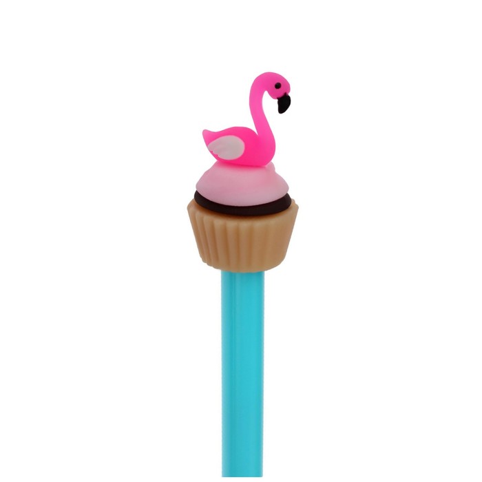 Ручка шариковая-прикол МИКС «Фламинго на кексе»