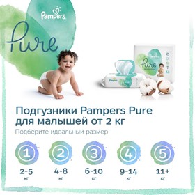 Влажные салфетки Pampers Aqua Pure, детские, 48 шт.