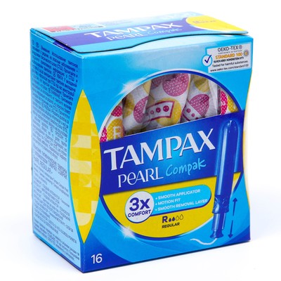 Тампоны с аппликатором Tampax Compak Pearl Regular Duo, 16 шт.