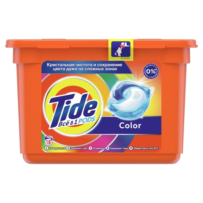 

Капсулы для стирки Tide Color, 18 шт. по 22.8 г