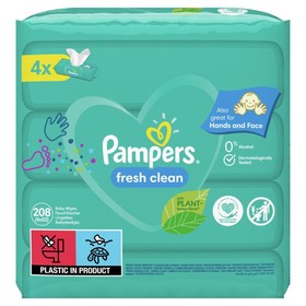 

Детские влажные салфетки Pampers Fresh Clean, 4 уп. по 52 шт.