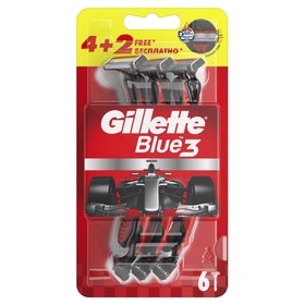 

Бритва одноразовая Gillette Blue 3 Red, 4 + 2 шт.