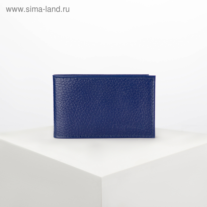 Визитница горизонтальная, 1 ряд, 18 листов, цвет синий