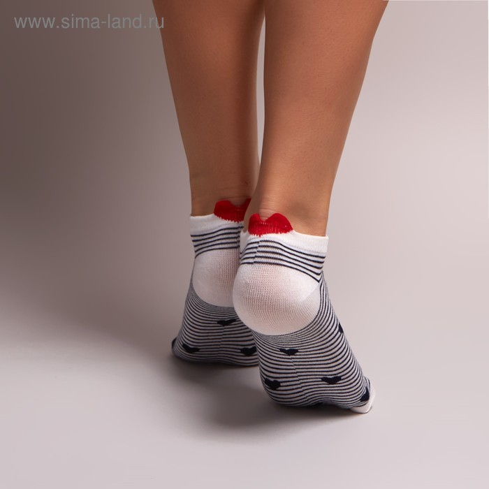 Набор женских носков (5 пар) MINAKU «Сердечки», размер 36-37 (23 см) фотографии