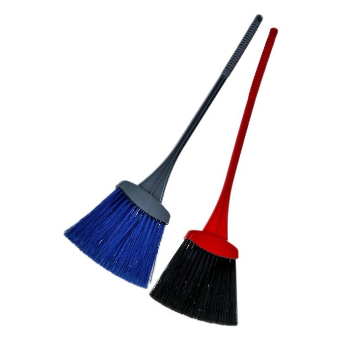 Метла с черенком, мягкая, цвет МИКС