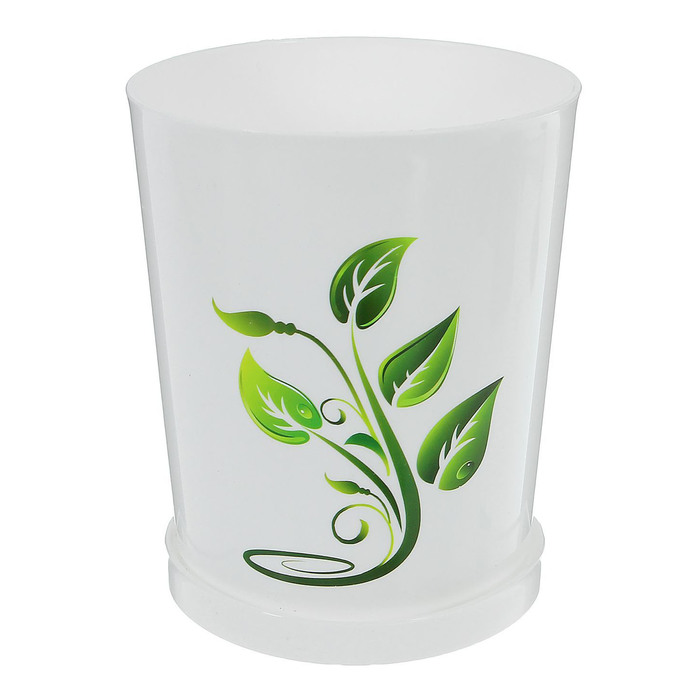 Горшок для цветов 1,2 л "Совершенство", поддон, цвет МИКС