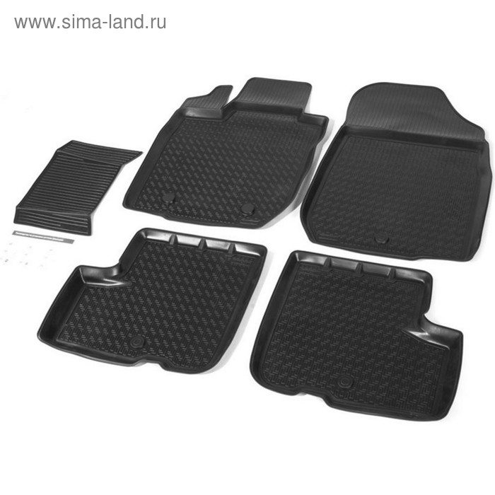 фото Коврики салона rival для lada largus cross sw 5 мест 2014-н.в., полиуретан, 5 шт, 16003001
