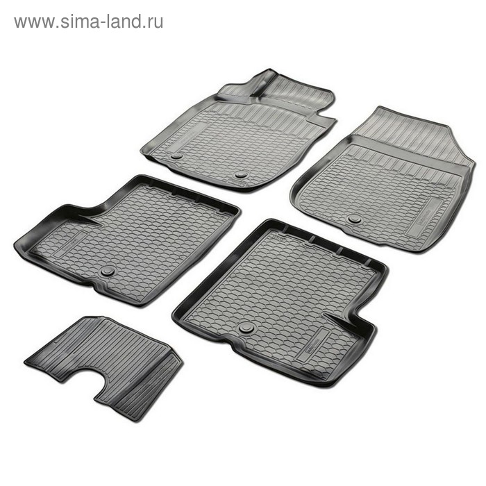 фото Коврики салона rival для nissan terrano iii fwd 2016-2017, полиуретан, 5 шт, 14108001