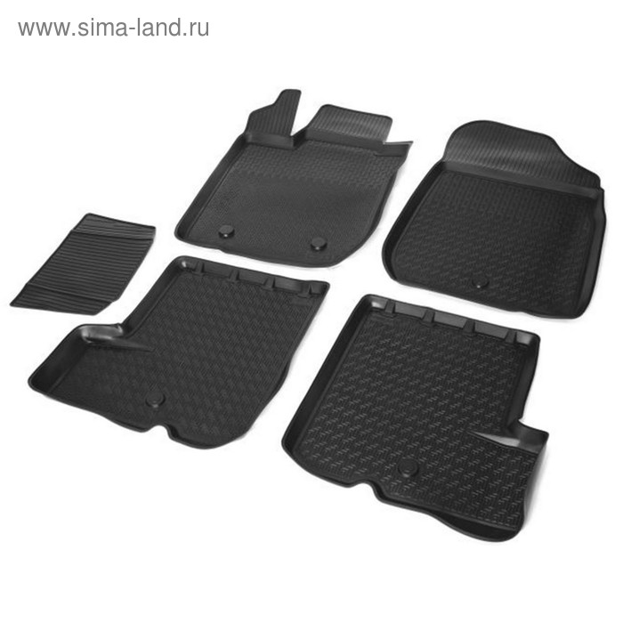 фото Коврики салона rival для renault sandero i stepway hb 2010-2014, полиуретан, 5 шт, 14703001