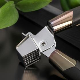 

Пресс для чеснока Доляна «Хром», 19,5 см, цвет чёрный