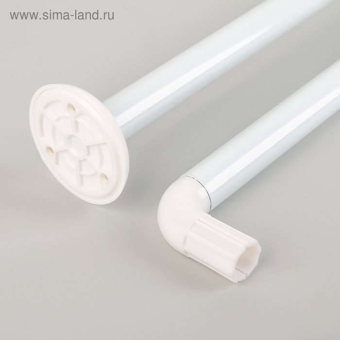 

Карниз для ванной комнаты г-образный, 80×80 см, цвет белый