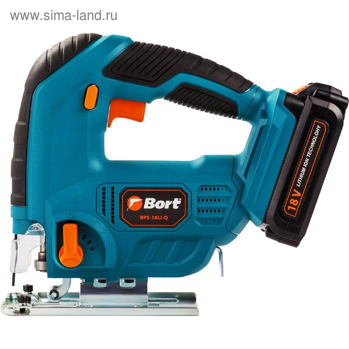 

Лобзик аккумуляторный Bort BPS-18LI-Q, 18 В, 2х1.5 Ач, Li-Ion, 3000 об/мин, маятник