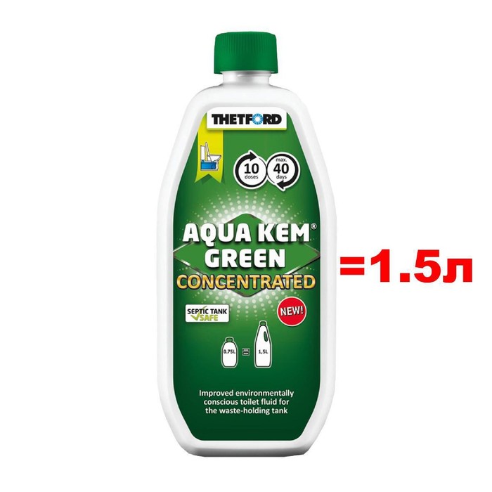 Жидкость для биотуалета Aqua KemGreen, концентрат, 0,75 л