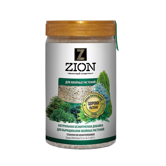 Ионитный субстрат, для выращивания хвойных растений, 700 г, ZION ионитный субстрат для зелени zion 700 г