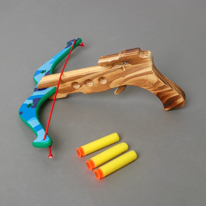 фото Игрушка деревянная «арбалет» 22×29×10,5 см, микс